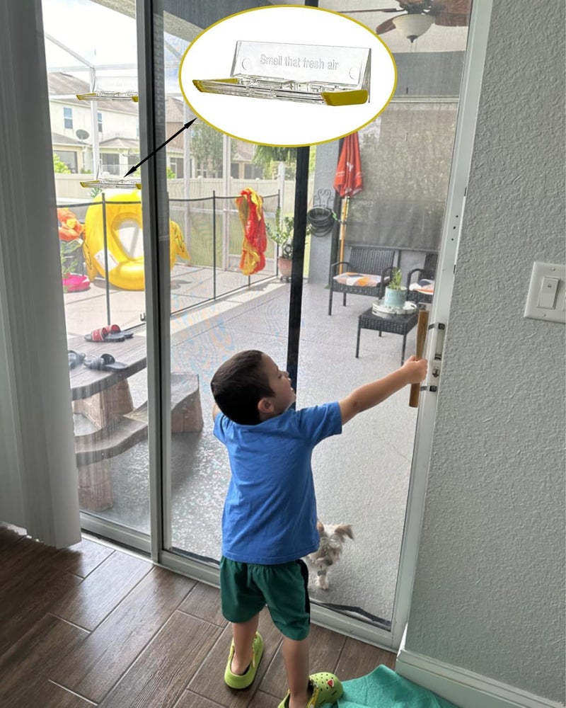SLYDESECURLOCK Upgrade Sliding Glass Door Lock 2 Pack - Child Proof & Security Lock, No Drill Easy Install Adhesive Patio Door Lock, Window Stopper for Sliding Windows, Closet Doors, Baby Safety Sliding Door Locks - Image 3